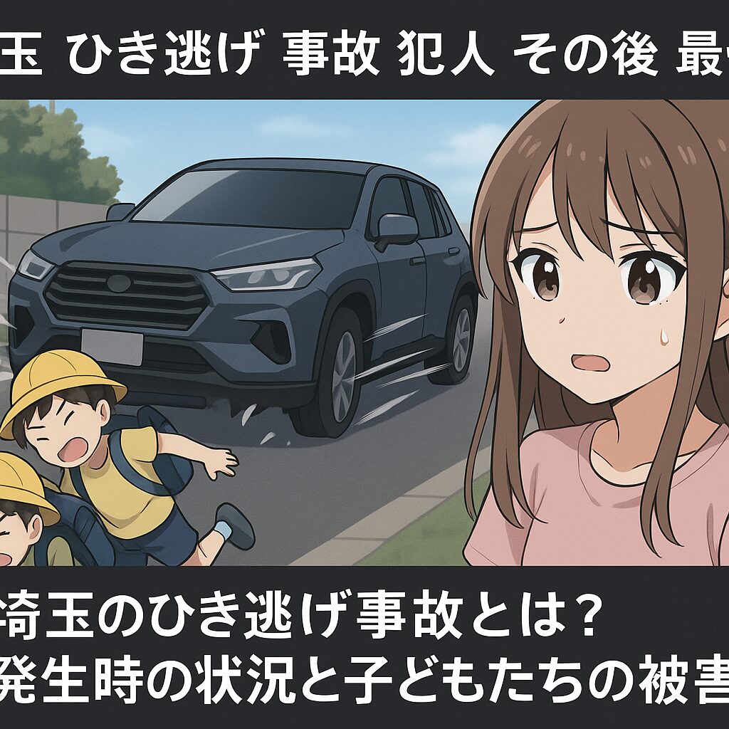 埼玉ひき逃げ事故の犯人は誰?その後どうなった?逃走の最新情報と国民の怒り