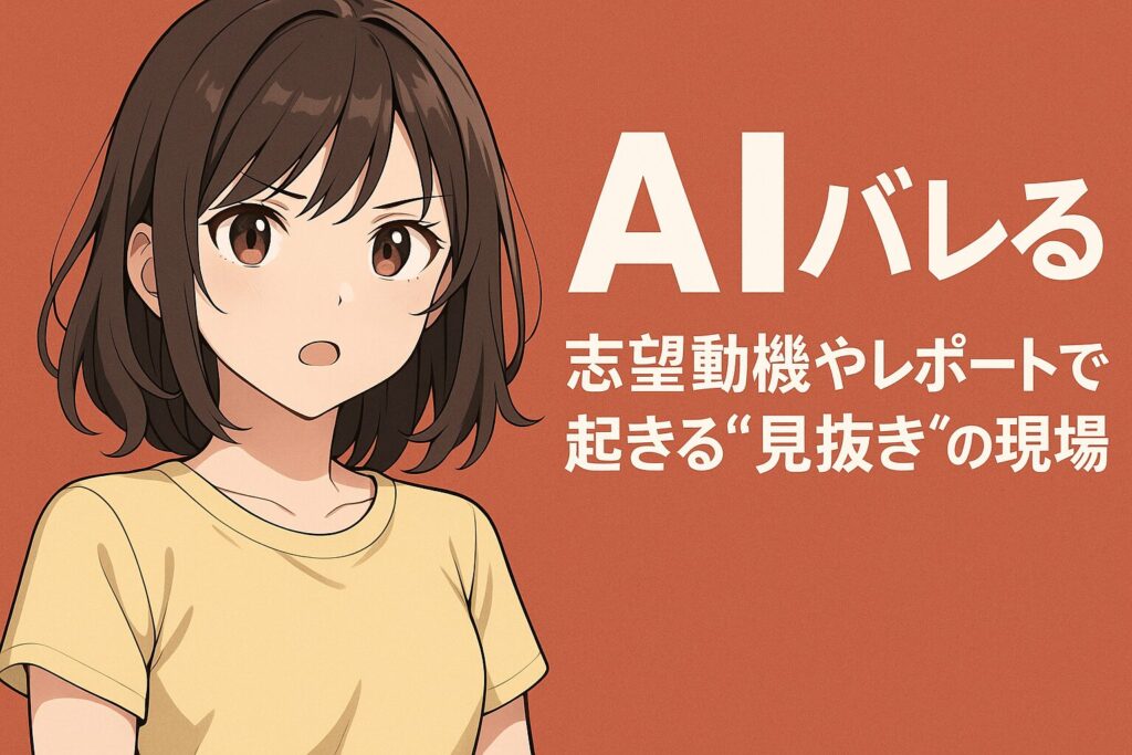 「AIはバレる」は本当?志望動機・レポート・自己PRで起きている現実と対策