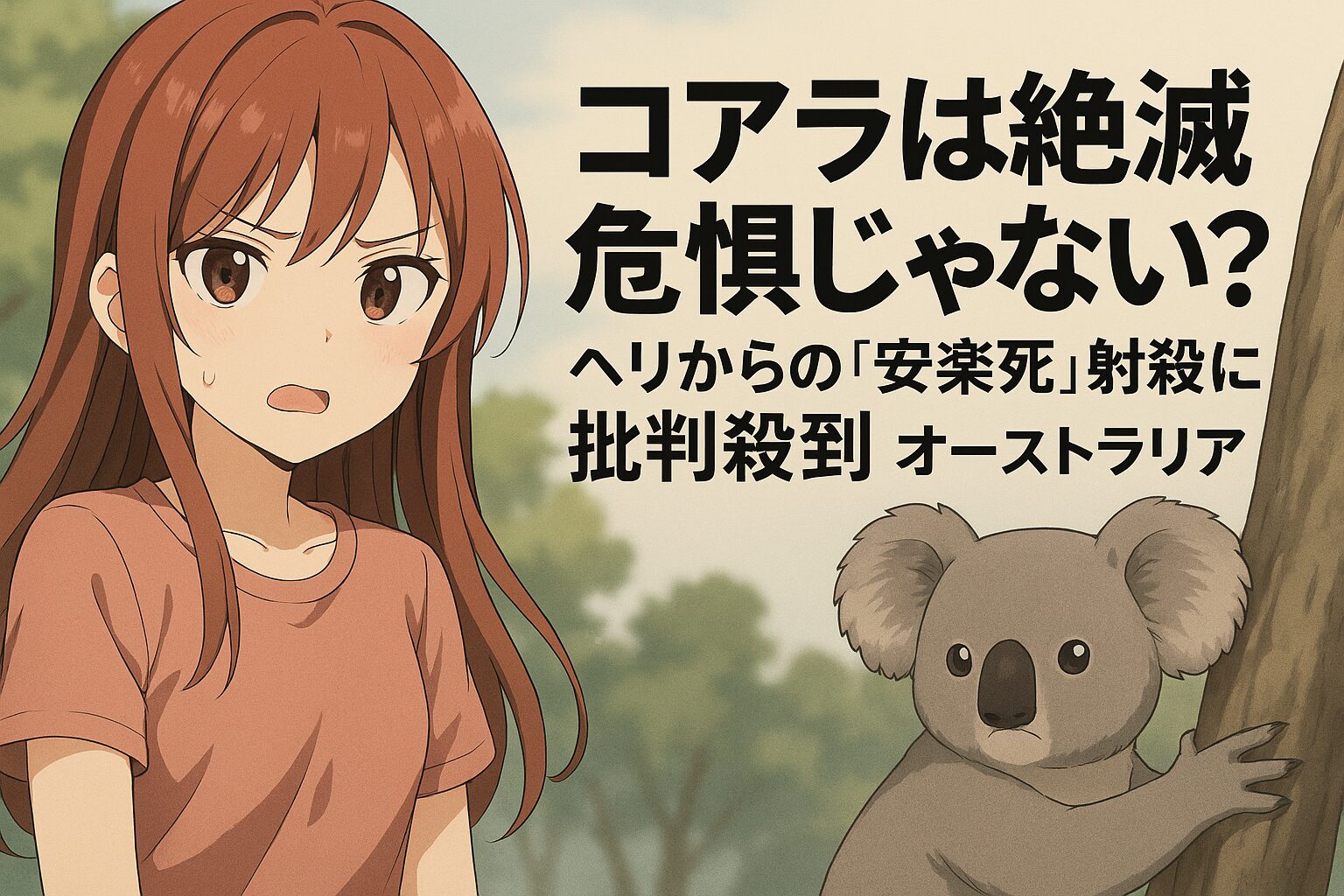 コアラは絶滅危惧じゃないの？ヘリからの「安楽死」射殺に批判殺到