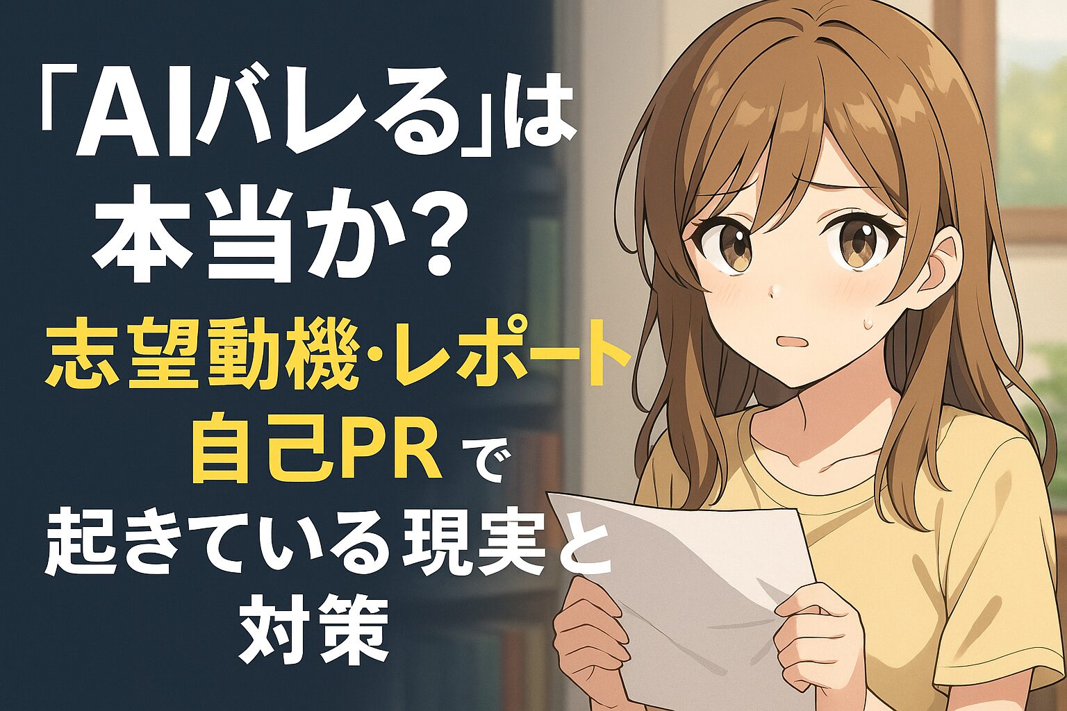 「AIはバレる」は本当？志望動機・レポート・自己PRで起きている現実と対策