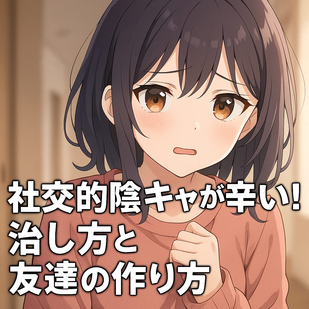 社交的陰キャとは?なぜ辛い?友達ができにくい理由と治し方
