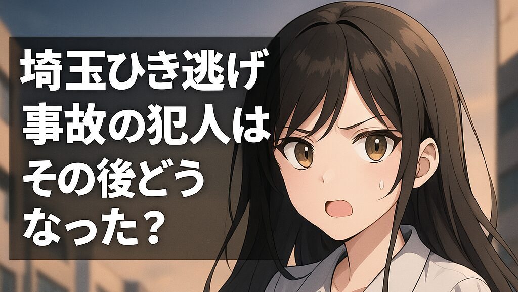 埼玉ひき逃げ事故の犯人は誰？その後どうなった？逃走の最新情報と国民の怒り