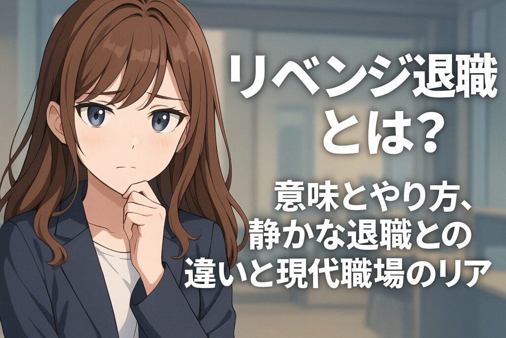 リベンジ退職とは?意味とやり方、静かな退職との違いと現代職場のリアル
