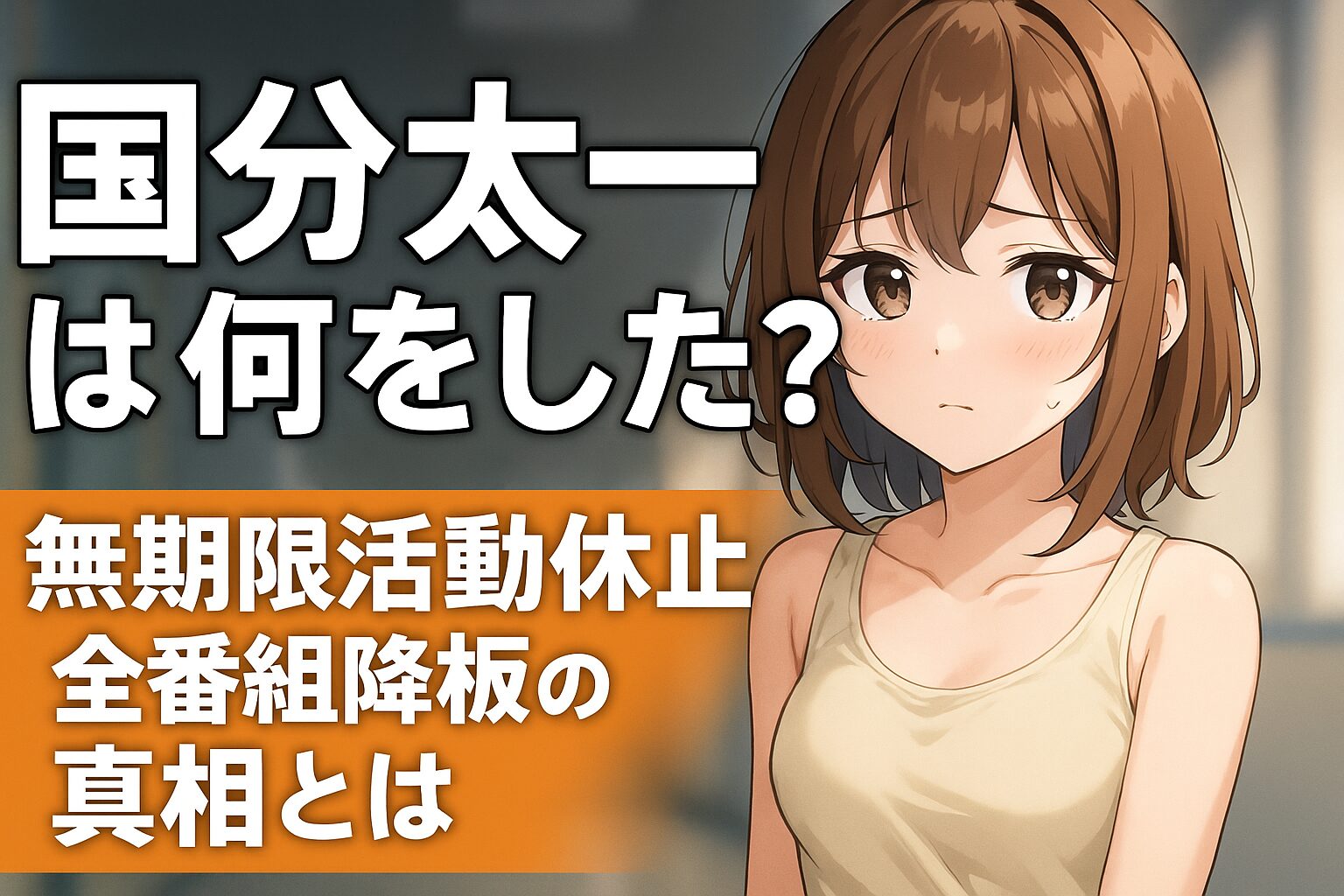 国分太一は何をした？無期限活動休止・全番組降板の真相とは