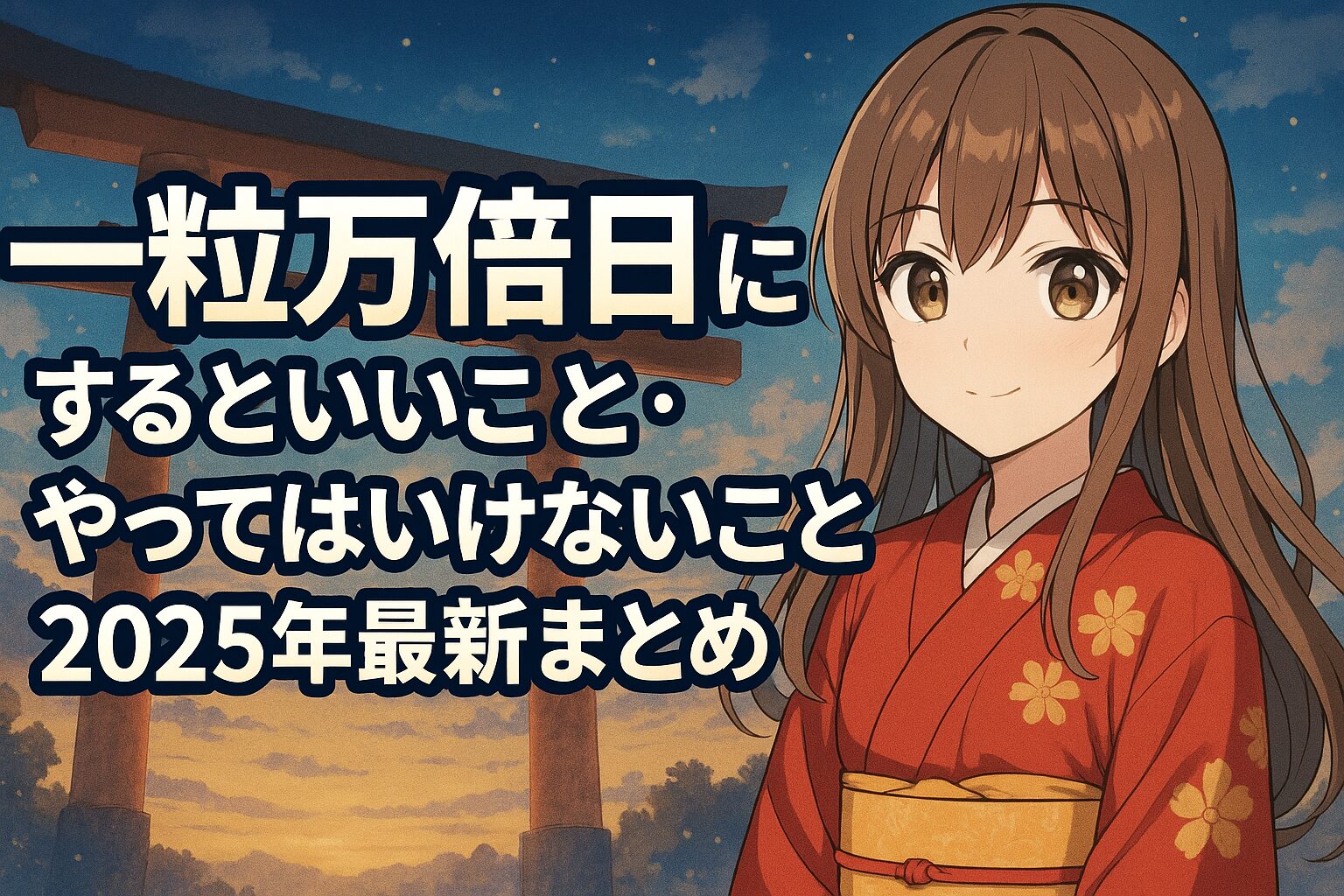 一粒万倍日にするといいこと・やってはいけないこととは？