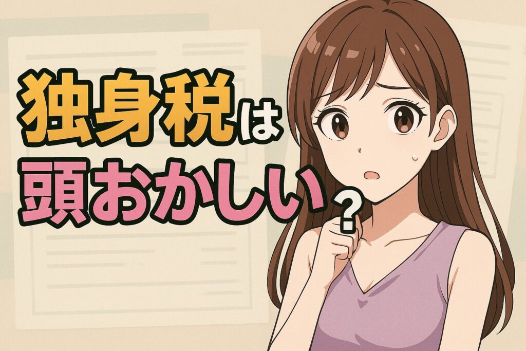 独身税は頭おかしい?簡単にわかりやすく子育て支援金制度を解説