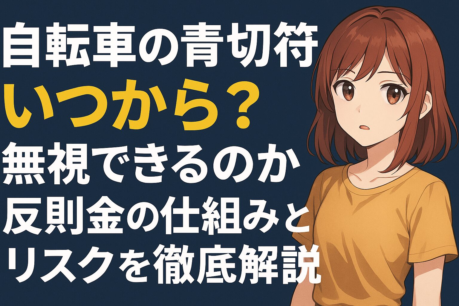 自転車の青切符はいつから？無視できる？簡単にまとめ