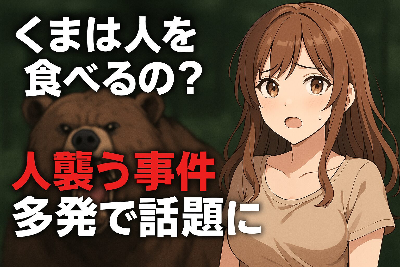 くまは人を食べるの？人襲う事件まとめ