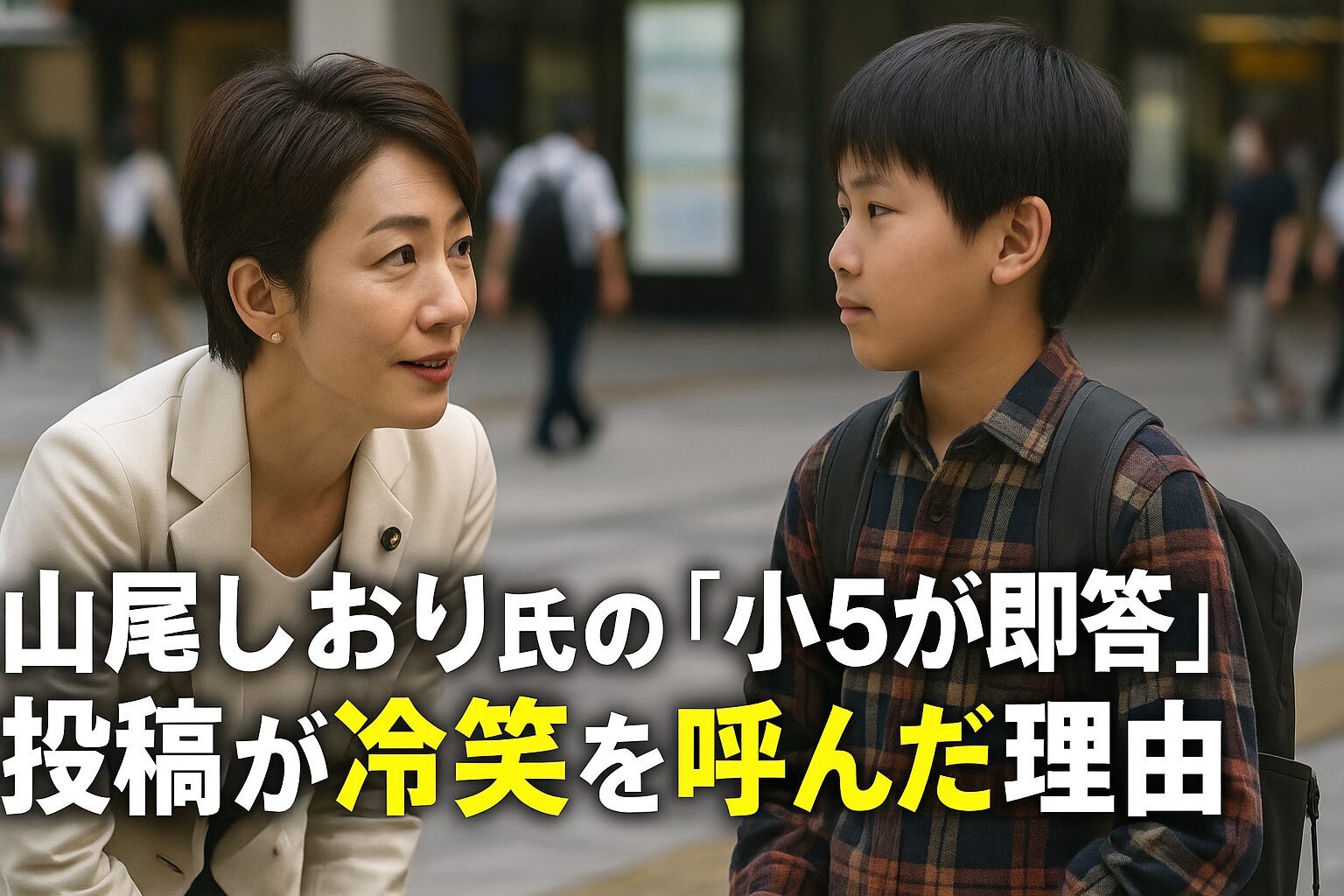 小5男子が即答で“女性天皇と夫婦別姓”？山尾しおりの投稿は嘘？ツッコミと疑念