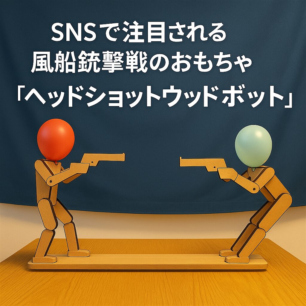 風船を割る銃撃戦のおもちゃ「ヘッドショットウッドボット」とは?SNSで話題
