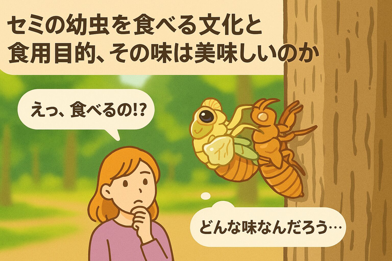 セミの幼虫を食べる食用目的文化とは？その味は美味しいの？