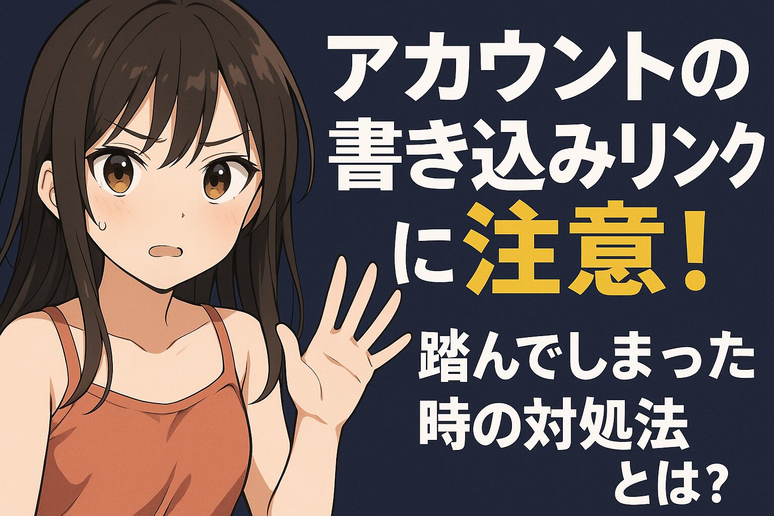 アカウントの書き込みリンクに注意！踏んでしまった時の対処法とは？