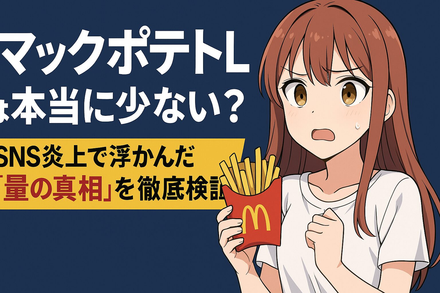マックポテトLの量が少ない？どこに電話すればいい？