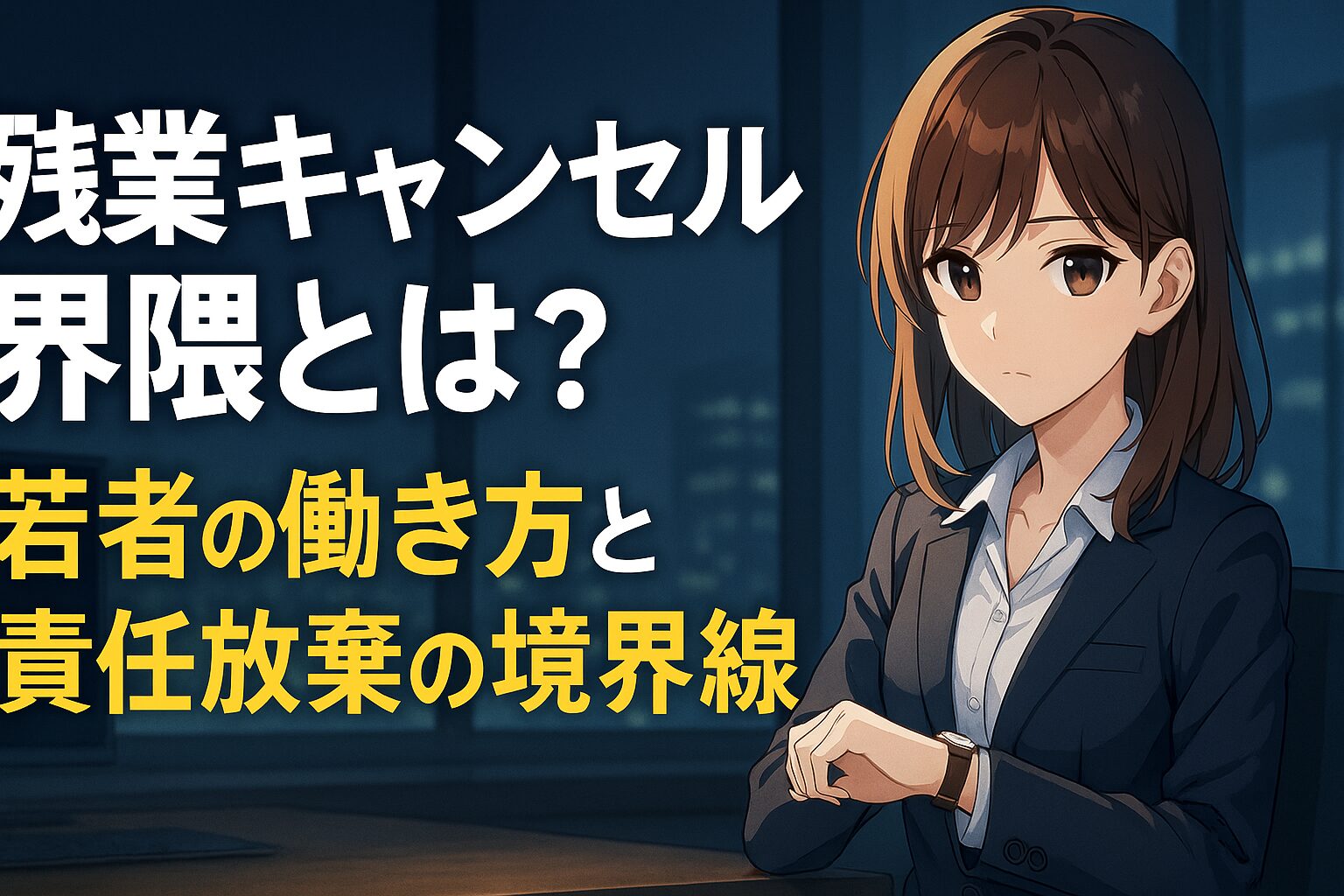 残業キャンセル界隈とは？若者の働き方と責任放棄の境界線