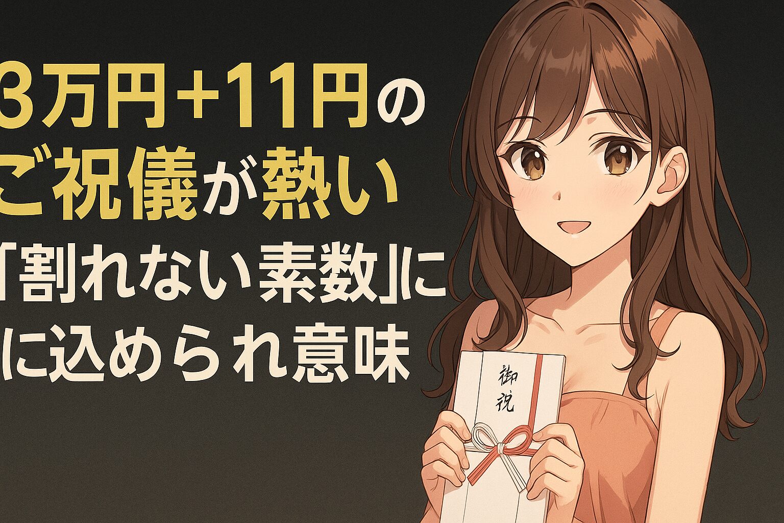 3万11円の素数御祝儀が熱い！？おしゃれと話題に！その意味とは