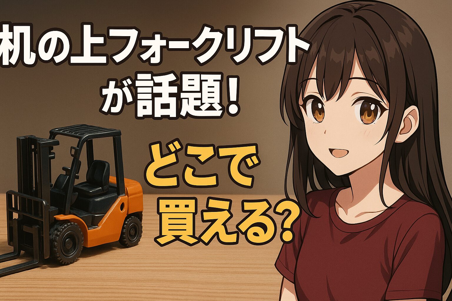 机の上フォークリフトラジコンが話題！どこで買える？SNS注目の1:50合金模型