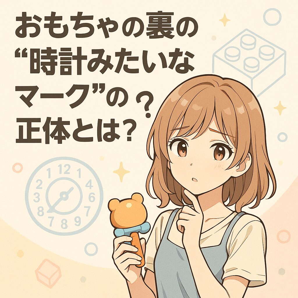 おもちゃの裏の時計みたいなマークは何？読み方は？