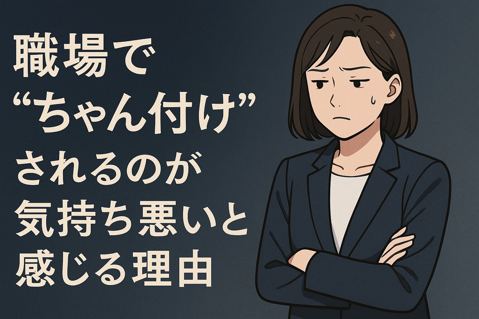 職場で“ちゃん付け”されるのが気持ち悪いと感じる理由
