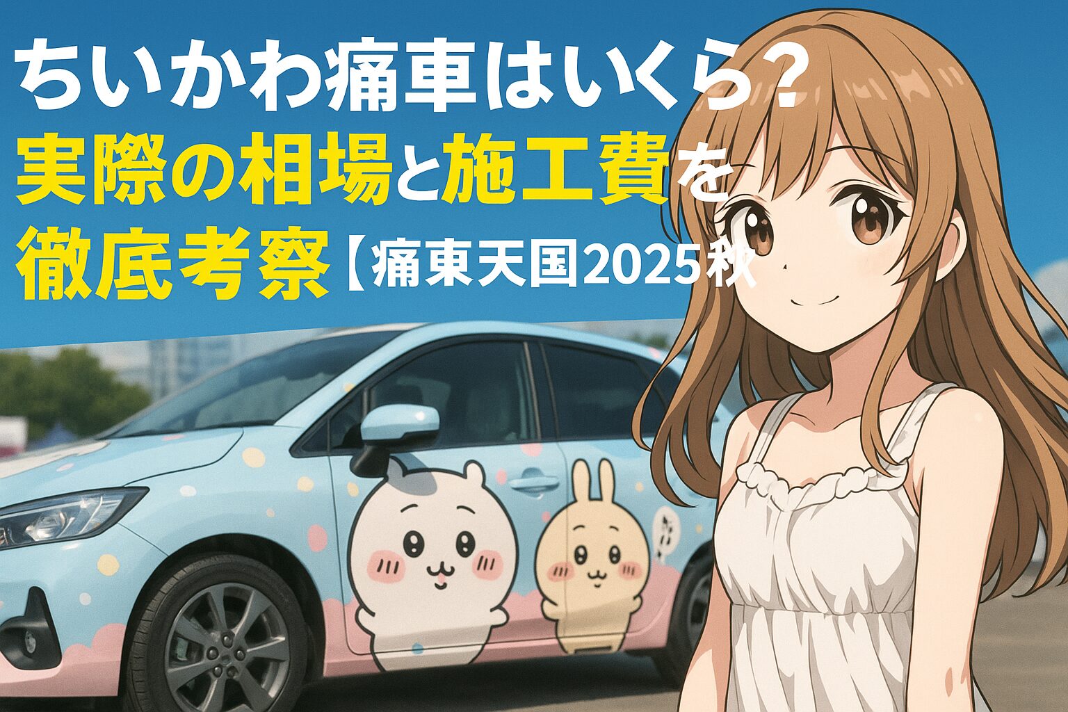 ちいかわ痛車はいくらでできる？相場施工費考察【痛車天国2025】