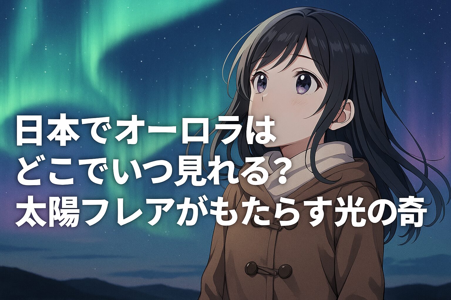 日本でオーロラはどこでいつ見れる？太陽フレアがもたらす光の奇跡