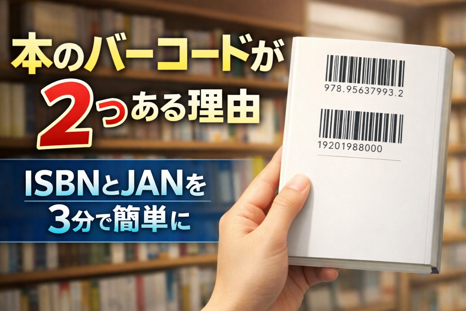 なぜ本のバーコードは2つある？意味は？ISBNとJANを3分で簡単に