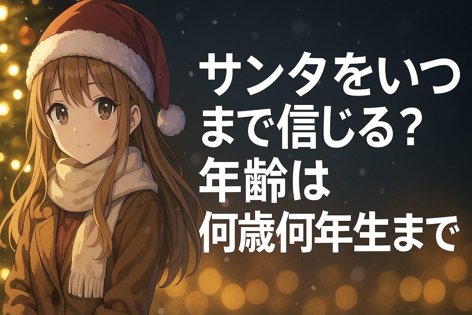 サンタをいつまで信じる？年齢は何歳？何年生まで？