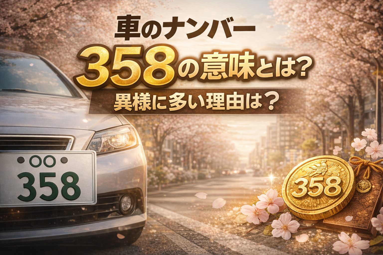 車のナンバー358は縁起が良い？意味・異様に多い理由は？