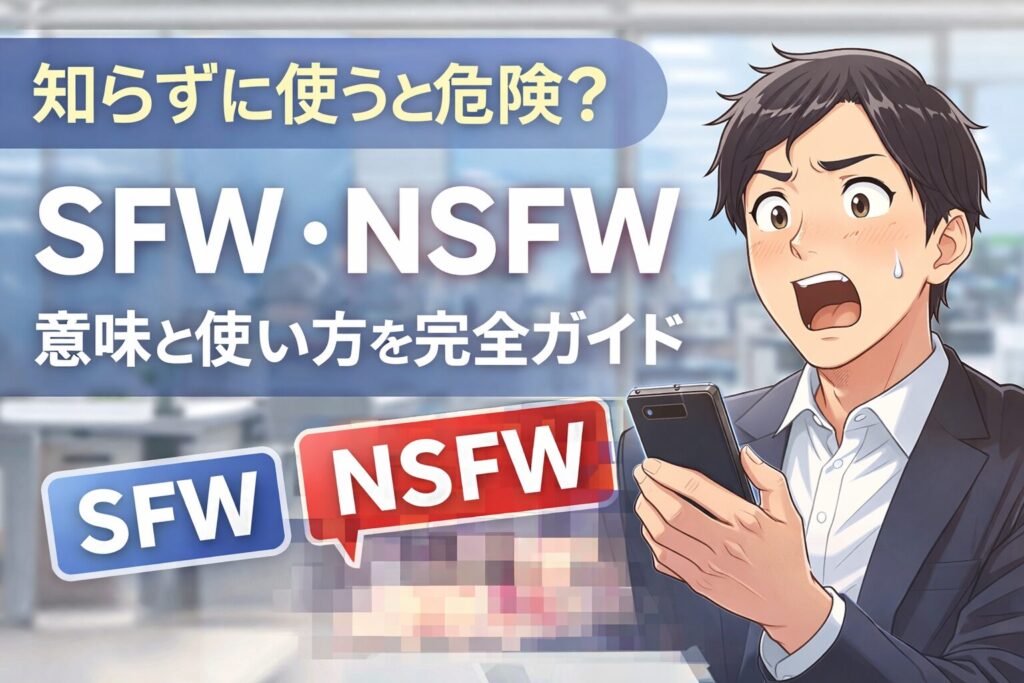 【SFW・NSFW】知らないと危険？意味と使い方
