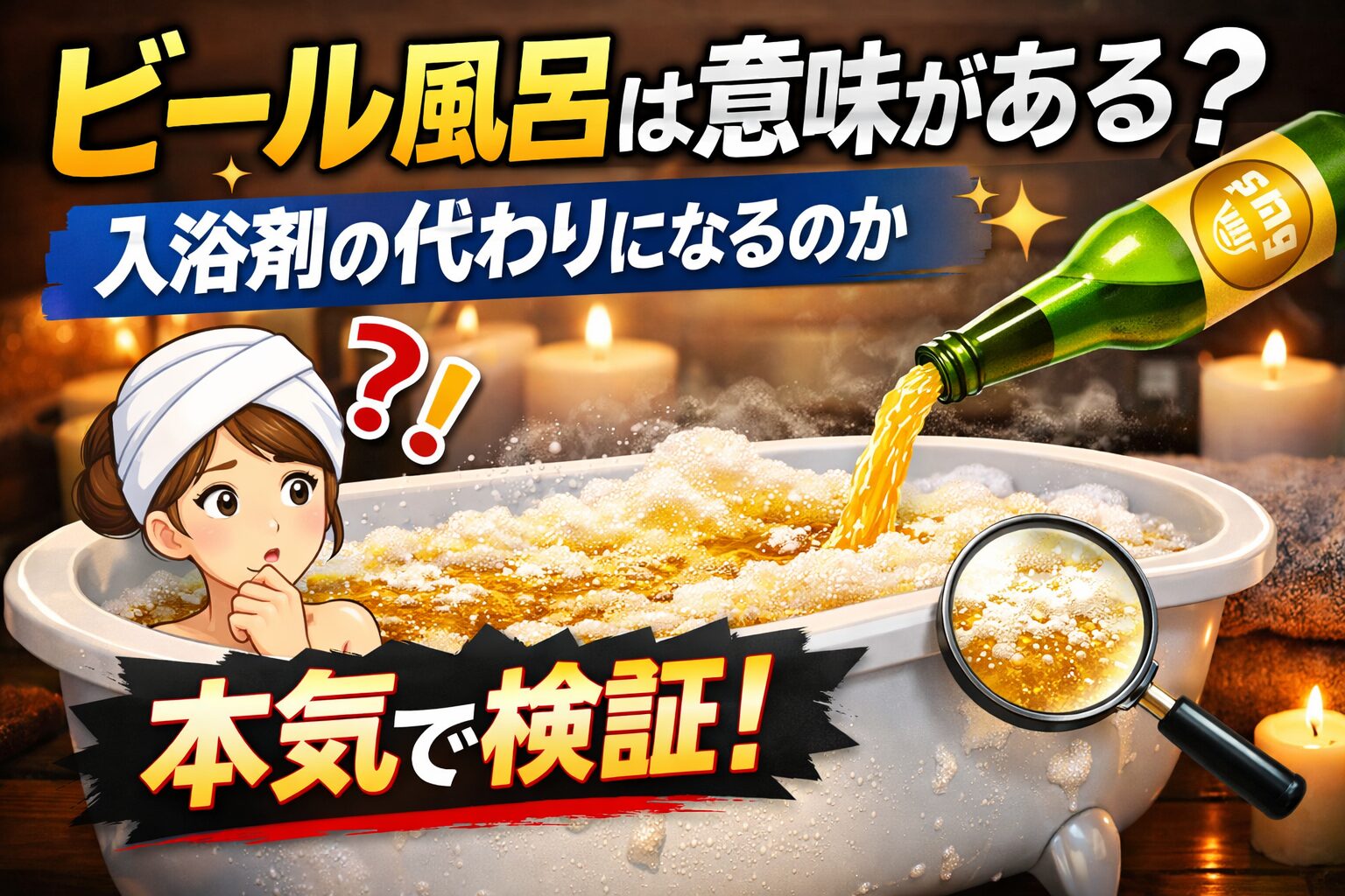 お風呂にビールを入れる効果はある？入浴剤の代わりになる？