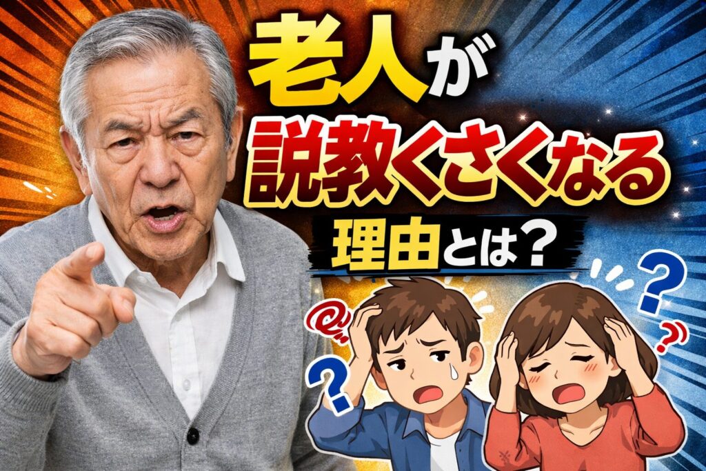 老人が説教くさいのはなぜ？脳内では射精中という考えも？
