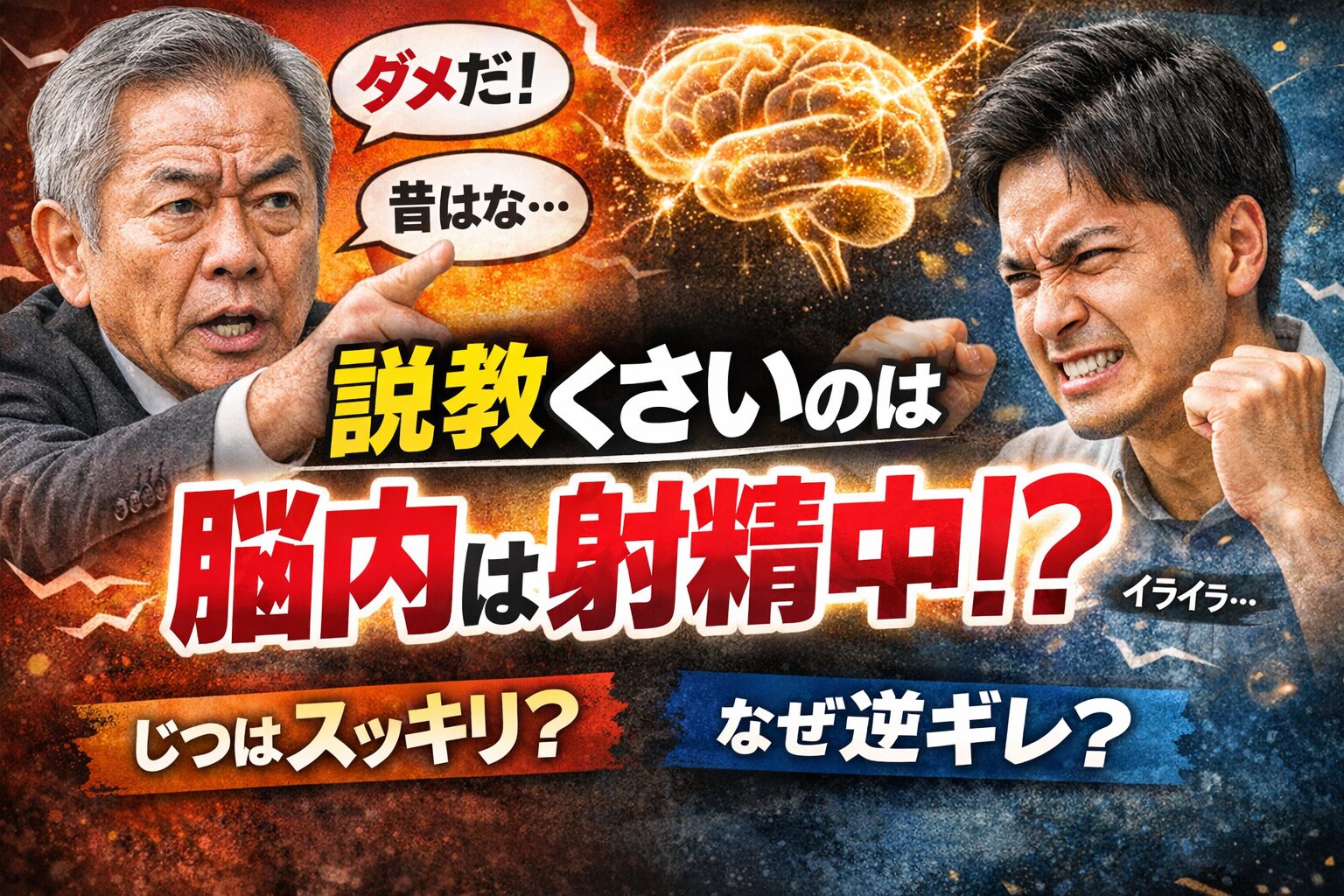 老人が説教くさいのはなぜ？脳内では射精中という考えも？