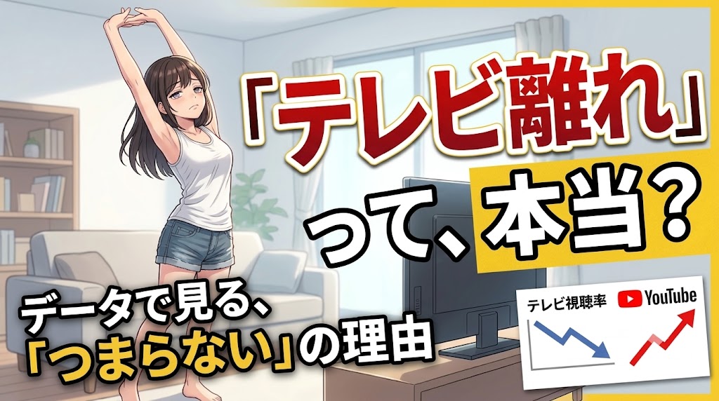 テレビ離れは当然だった？つまらないと言われる理由を最新データ考察