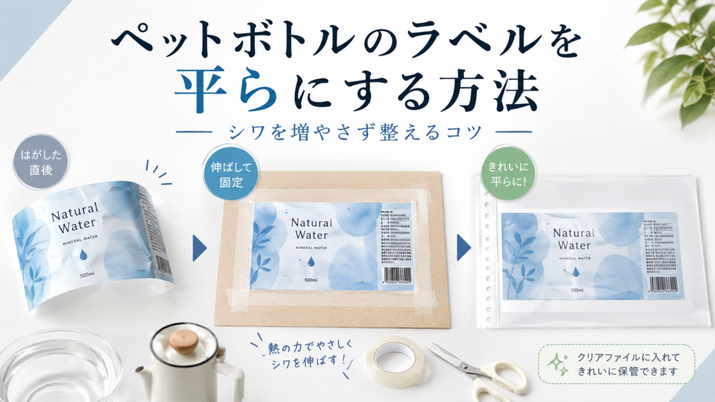 ペットボトルのラベルを平らにする方法